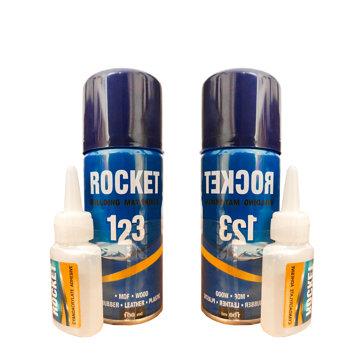 چسب 123 روکت مدل bullding materials حجم 100 میلی لیتر بسته 2 عددی