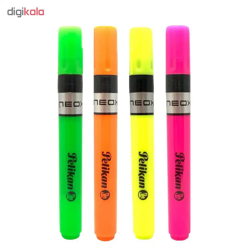 ماژیک علامت گذار پلیکان مدل neox بسته 4 عددی