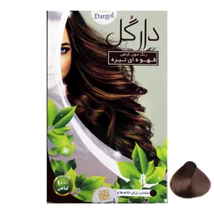 پودر رنگ مو دارگل مدل 3.0 B وزن 120 گرم رنگ قهوه ای تیره
