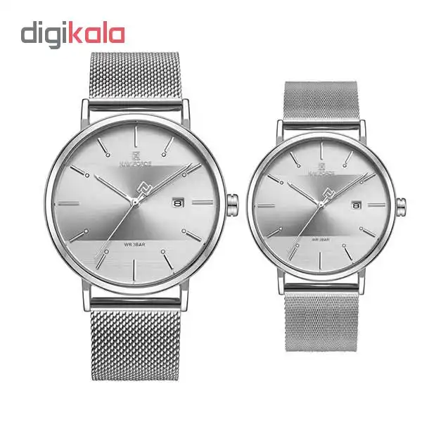 ست ساعت مچی عقربه ای زنانه و مردانه نیوی فورس مدل NF3008G