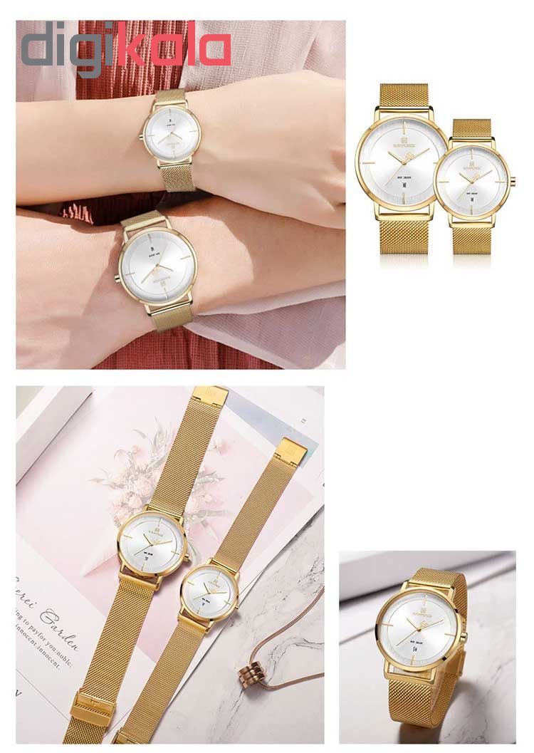 ست ساعت مچی عقربه ای زنانه و مردانه نیوی فورس مدل NF3009 main 1 2