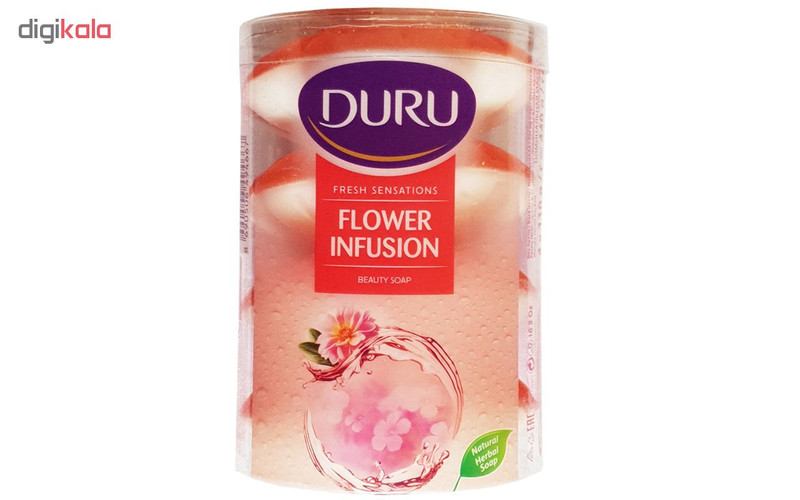 صابون شستشو دورو مدل Flower Infusion وزن 110 گرم بسته 4 عددی صابون شستشو دورو مدل Flower Infusion وزن 110 گرم بسته 4 عددی
