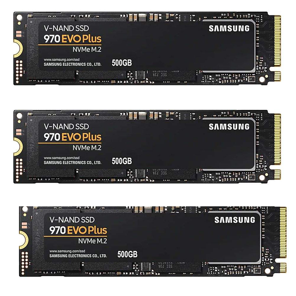 اس اس دی اینترنال سامسونگ مدل 970 EVO Plus NVMe M.2 ظرفیت 500 گیگابایت بسته 3 عددی