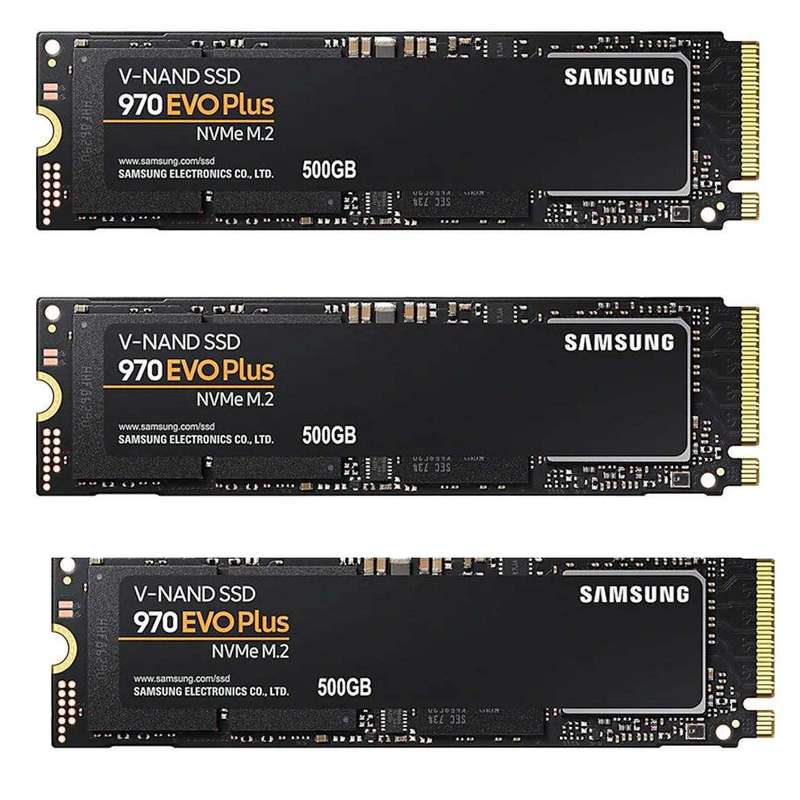 اس اس دی اینترنال سامسونگ مدل 970 EVO Plus NVMe M.2 ظرفیت 500 گیگابایت بسته 3 عددی اس اس دی اینترنال سامسونگ مدل 970 EVO Plus NVMe M.2 ظرفیت 500 گیگابایت بسته 3 عددی