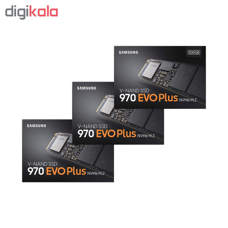 اس اس دی اینترنال سامسونگ مدل 970 EVO Plus NVMe M.2 ظرفیت 500 گیگابایت بسته 3 عددی