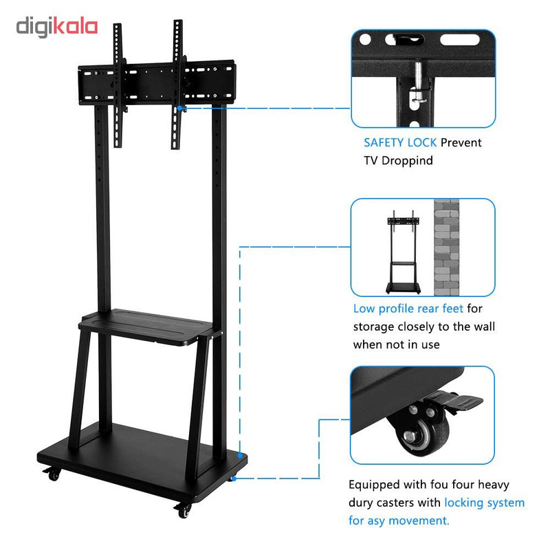 پایه ایستاده تلویزیون مدل x80 مناسب برای تلویزیون 40 تا 80 اینچ