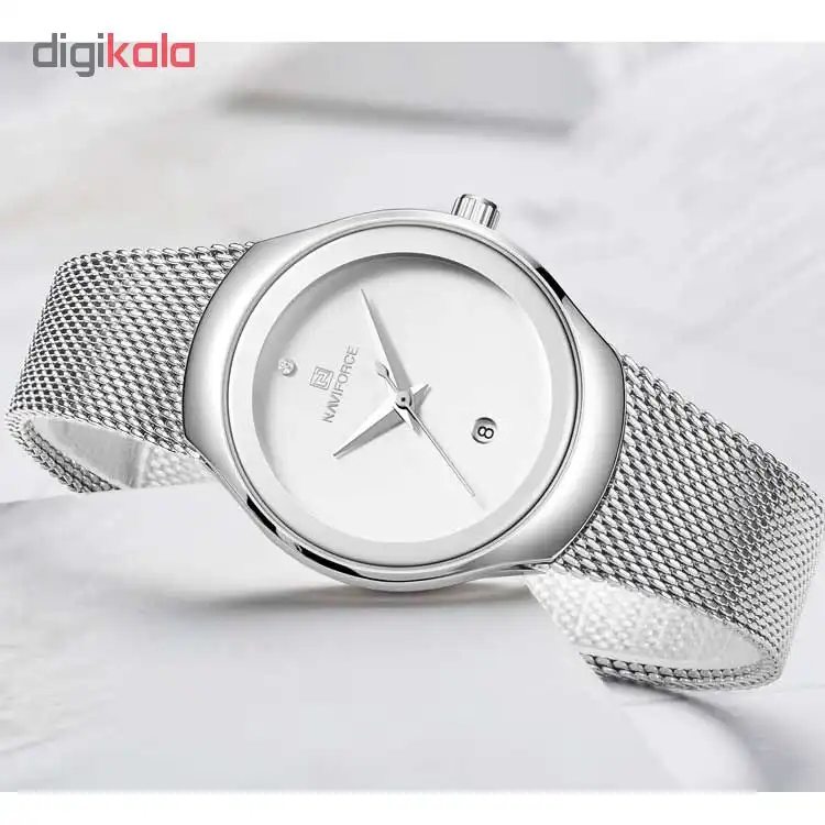 ساعت مچی عقربه ای زنانه نیوی فورس مدل NF5004-S-W