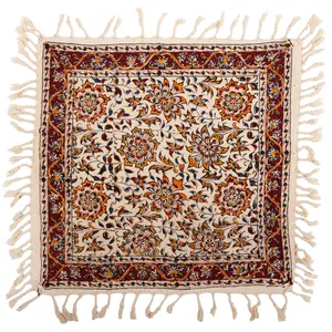 رومیزی قلمکار طرح گل انار کد FR 108