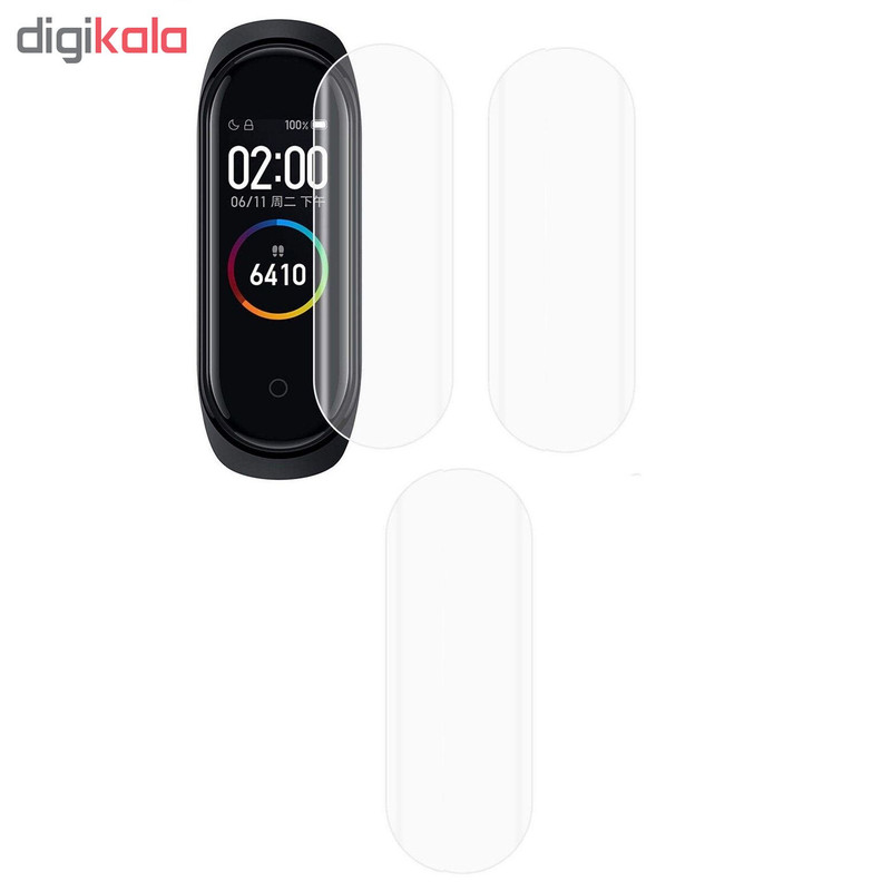 محافظ صفحه نمایش کوالا مدل PWT-M4 مناسب برای مچ بند هوشمند شیائومی Mi Band 4 بسته 3 عددی