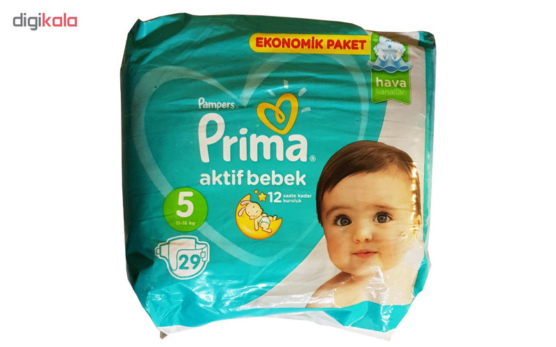 پوشک پریما مدل Aktif سایز 5 بسته 29 عددی پوشک پریما مدل Aktif سایز 5 بسته 29 عددی