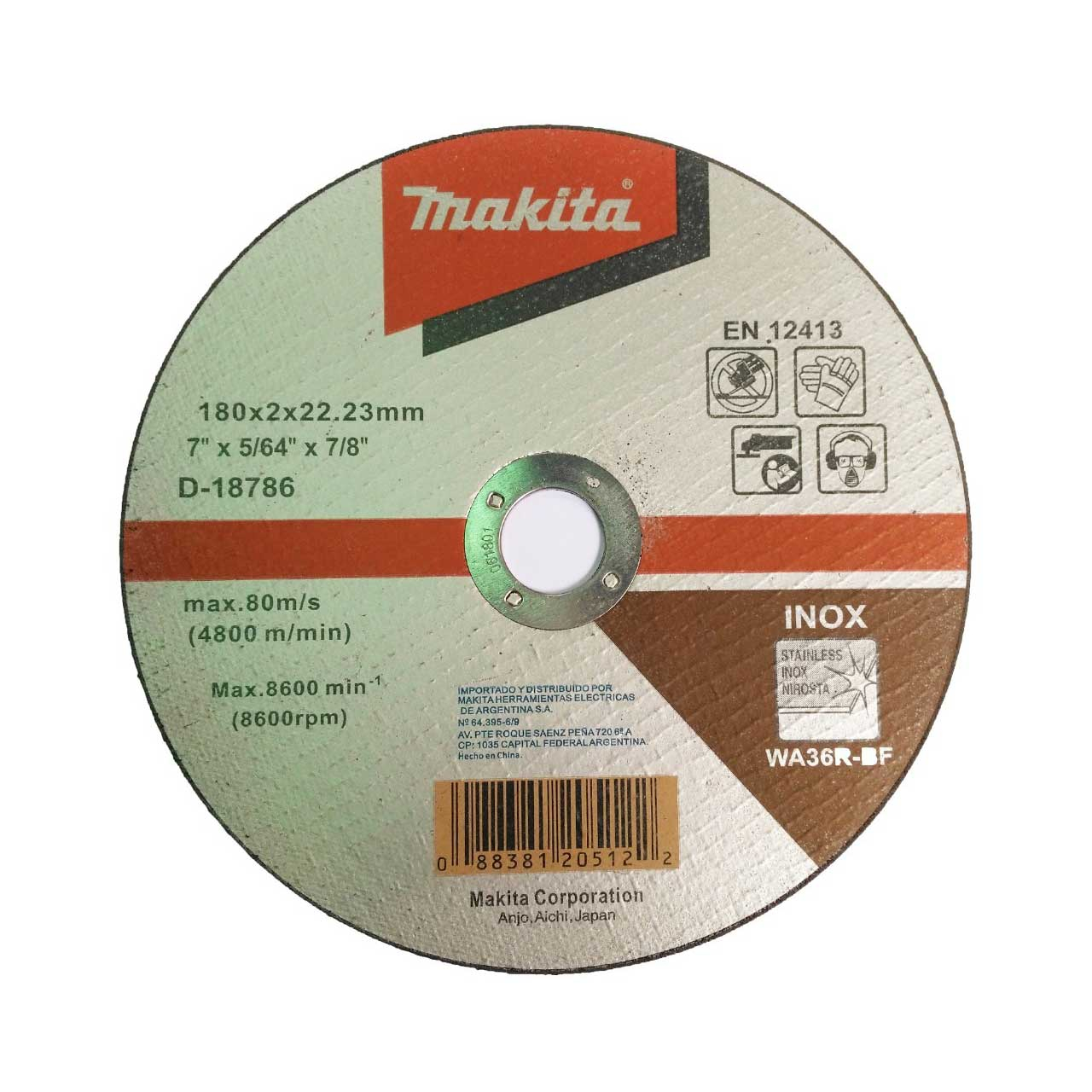 صفحه برش استیل ماکیتا مدل D-18786