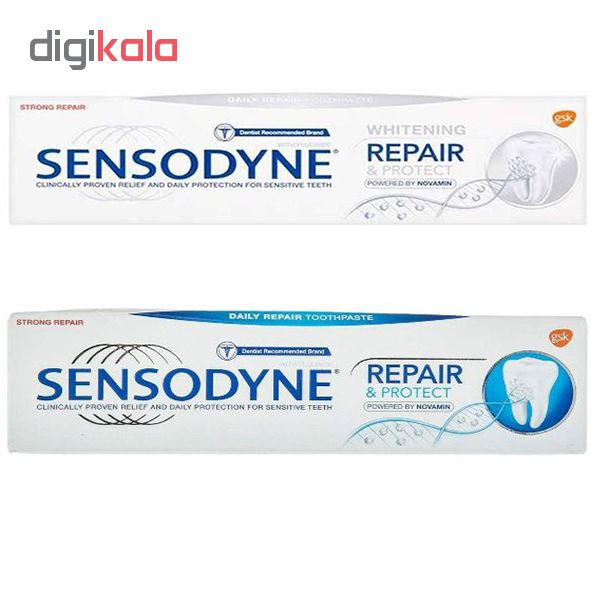 خمیر دندان سنسوداین مدل Repair & Protect حجم 75 میلی لیتر مجموعه 2 عددی