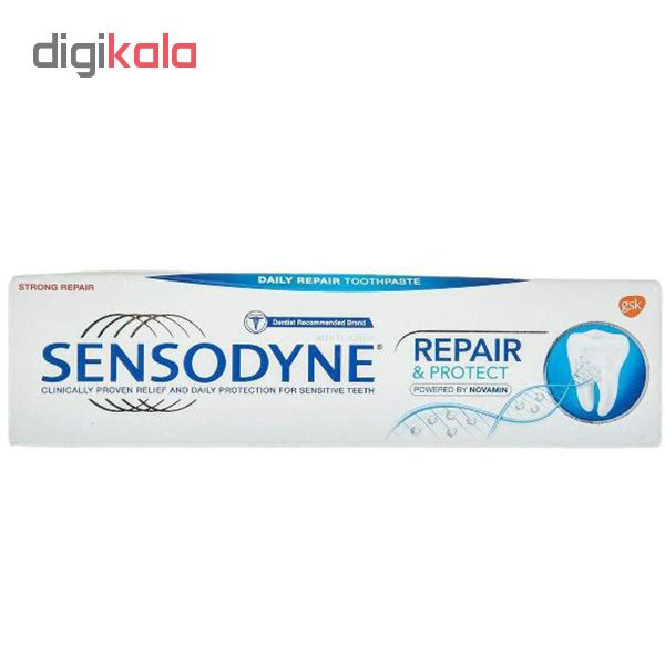 خمیر دندان سنسوداین مدل Repair & Protect حجم 75 میلی لیتر مجموعه 2 عددی خمیر دندان سنسوداین مدل Repair & Protect حجم 75 میلی لیتر مجموعه 2 عددی