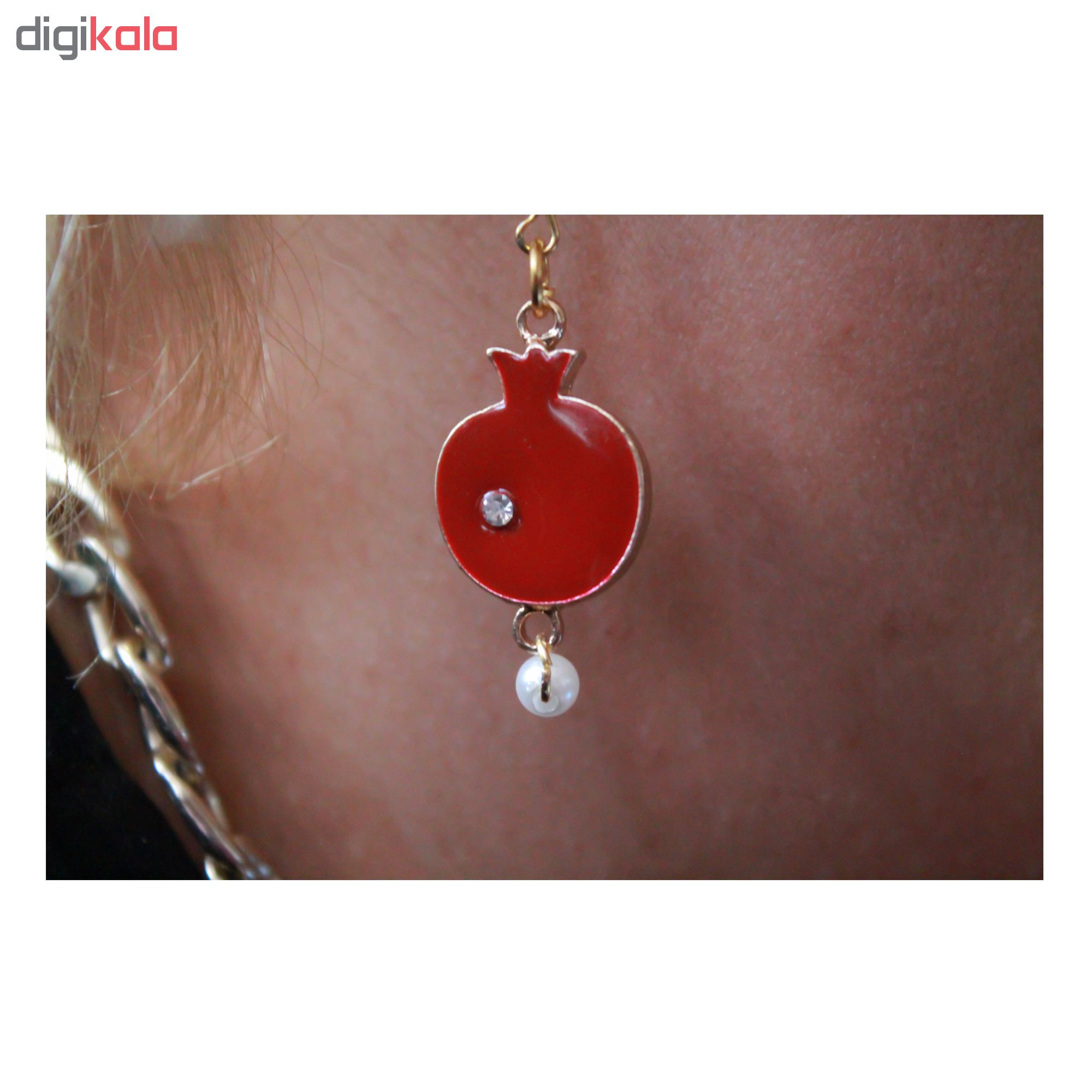 گوشواره زنانه طرح انار یلدا کد E12