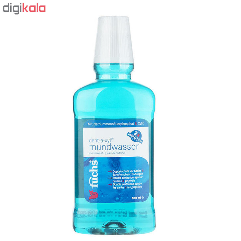 دهان شویه فوکس مدل Dent-a-xyl mundwasser حجم 500 میلی لیتر مجموعه 2 عددی