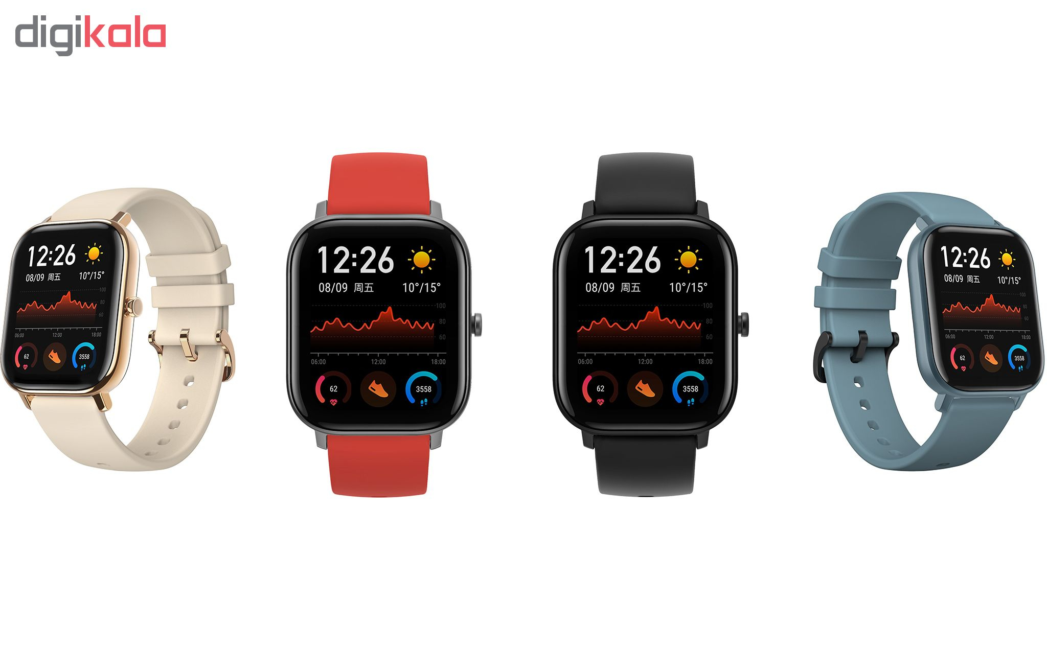 ساعت هوشمند امیزفیت مدل GTS بند لاستیکی