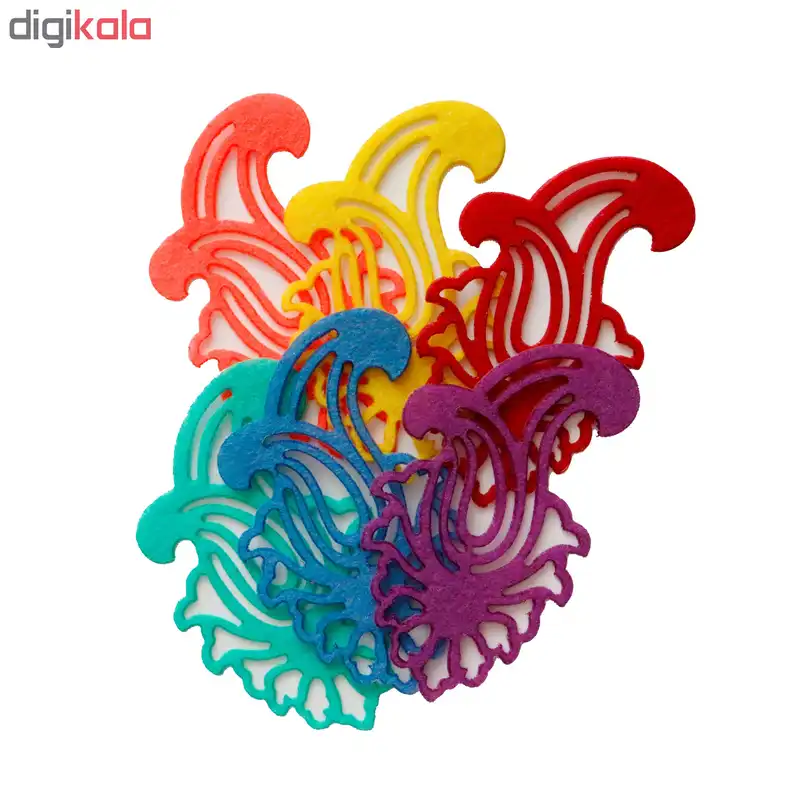 الگو نمد طرح بته جقه مدل ON2001 بسته 6 عددی