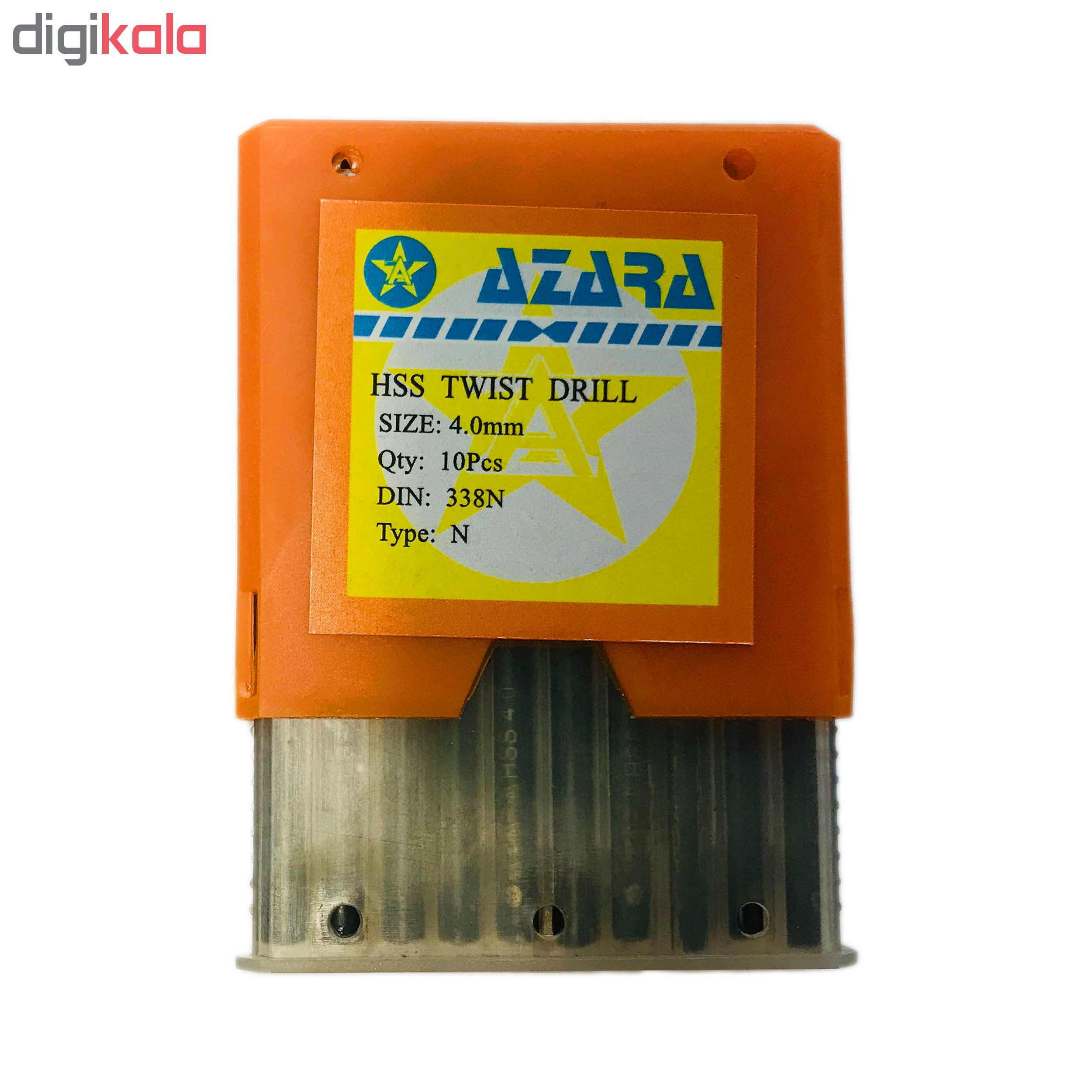 مجموعه 10 عددی مته آهن آزارا کد 2231454 سایز 4 میلیمتر