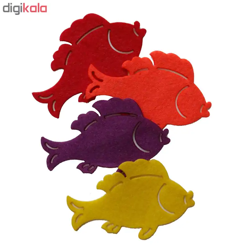 الگو نمد طرح ماهی مدل ONM40 بسته 6 عددی