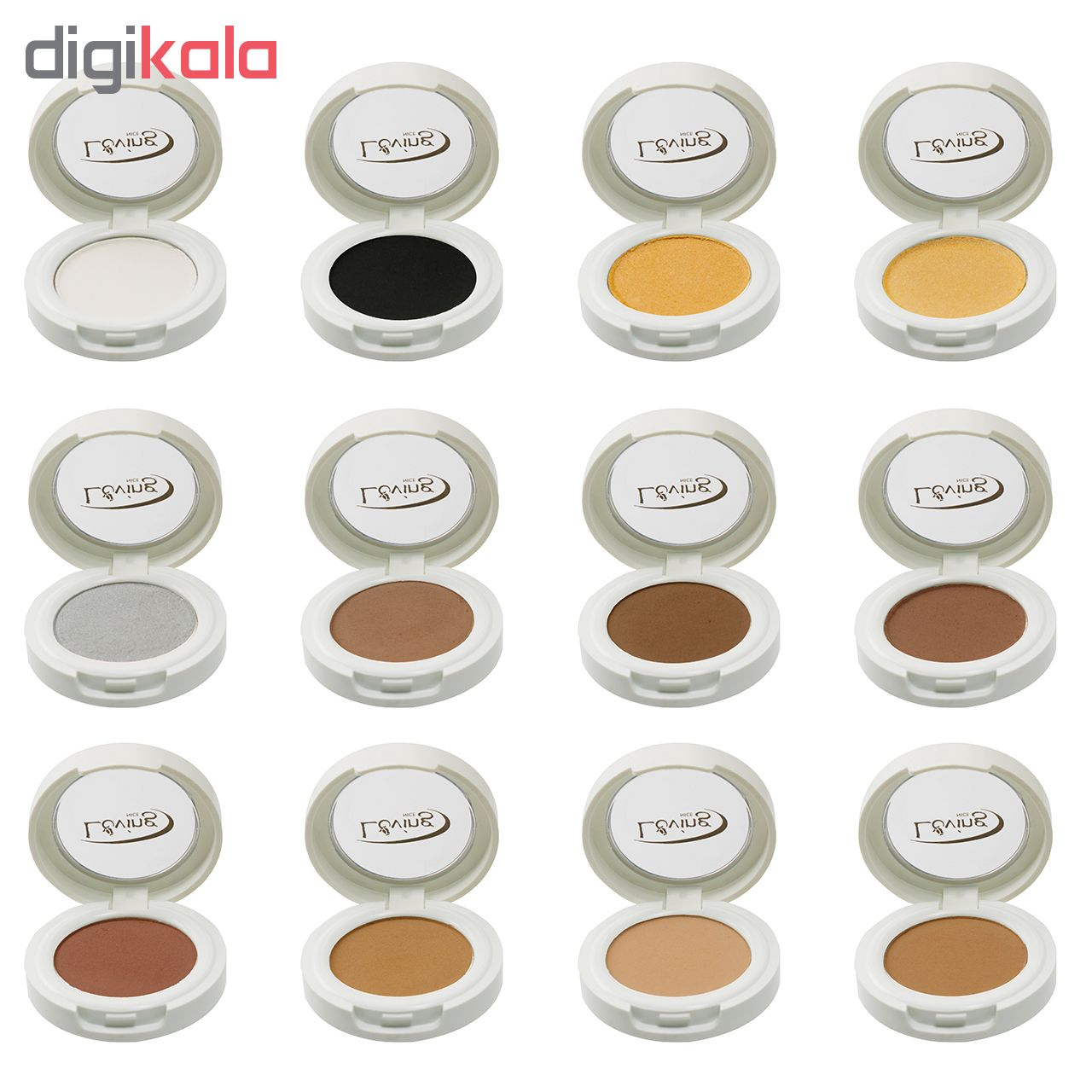 سایه چشم لاوینگ نایس مدل V15 مجموعه 12 عددی