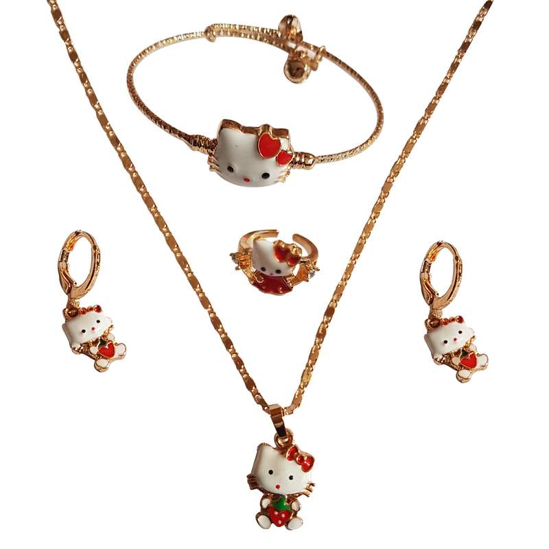 ست دخترانه طرح کیتی کد E-456 ست دخترانه طرح کیتی کد E-456