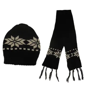 ست کلاه و شال گردن بافتنی کد 18