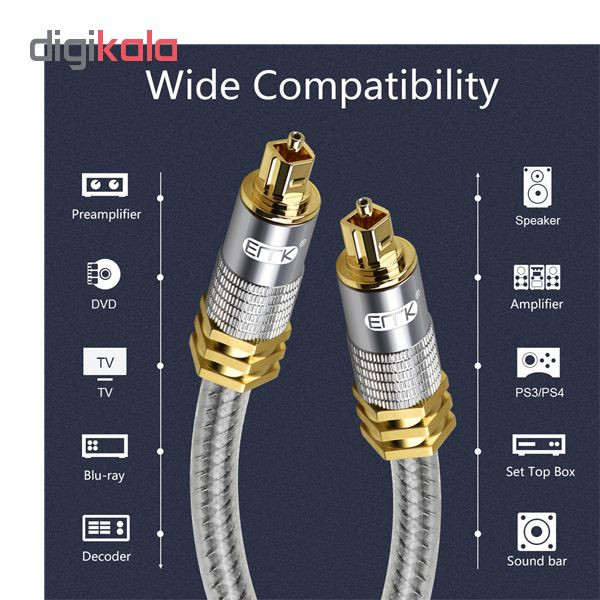 کابل اپتیکال ای ام کا مدل YL-A050 طول 5 متر 3