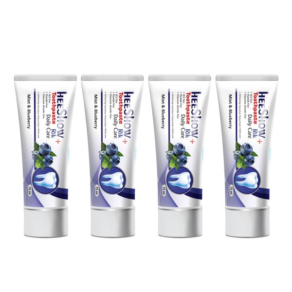 خمیر دندان  هیشو ریک مدل mint & blueberry حجم 75 میلی لیتر مجموعه 4 عددی خمیر دندان  هیشو ریک مدل mint & blueberry حجم 75 میلی لیتر مجموعه 4 عددی