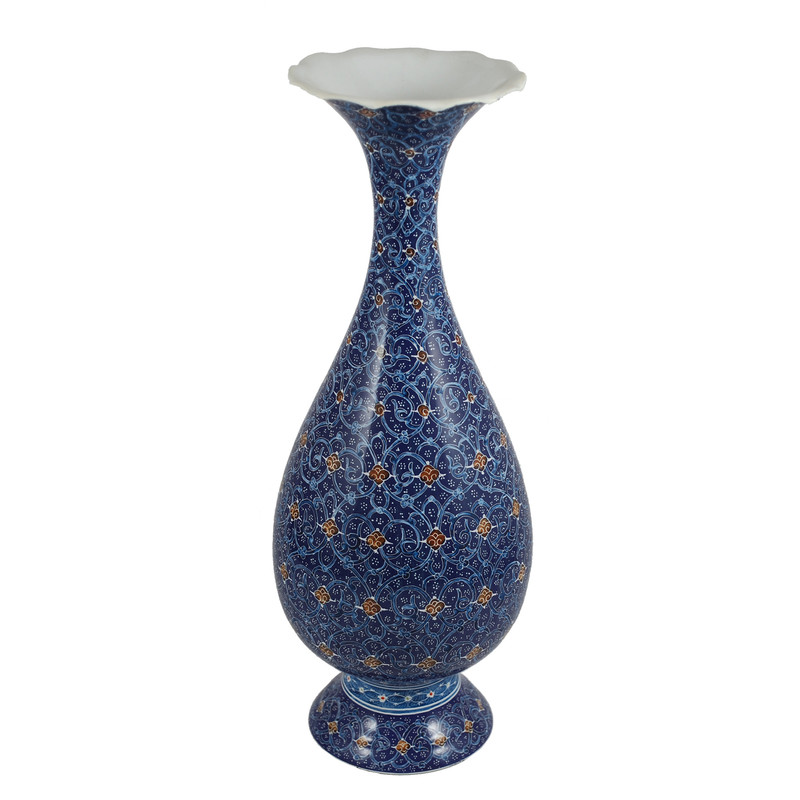 گلدان میناکاری اسماعیلی طرح اسلیمی کد 08