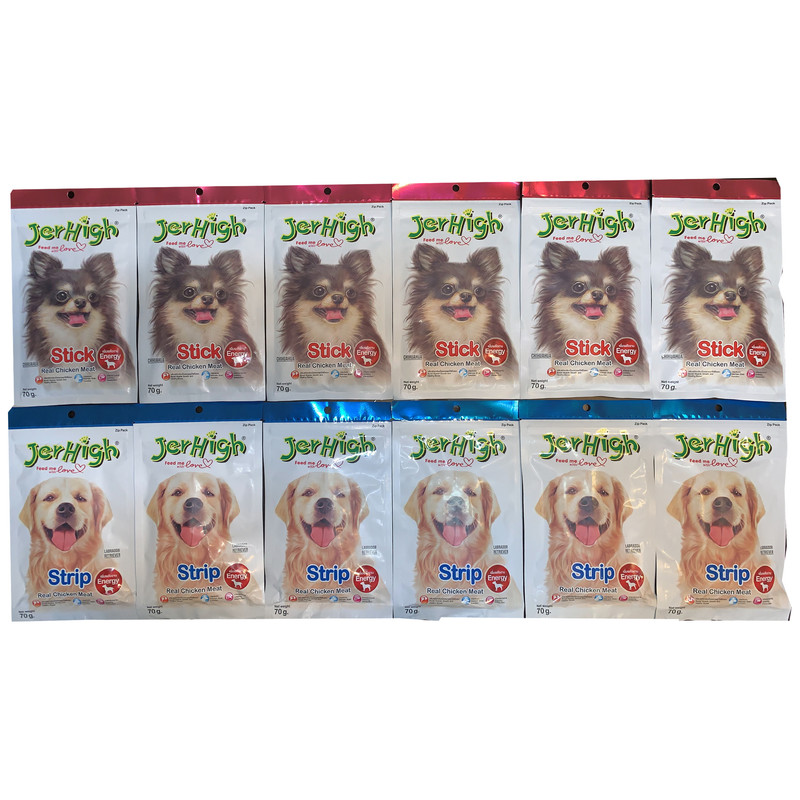 تشویقی سگ جرهای مدل جور بسته 12 عددی وزن 70 گرم