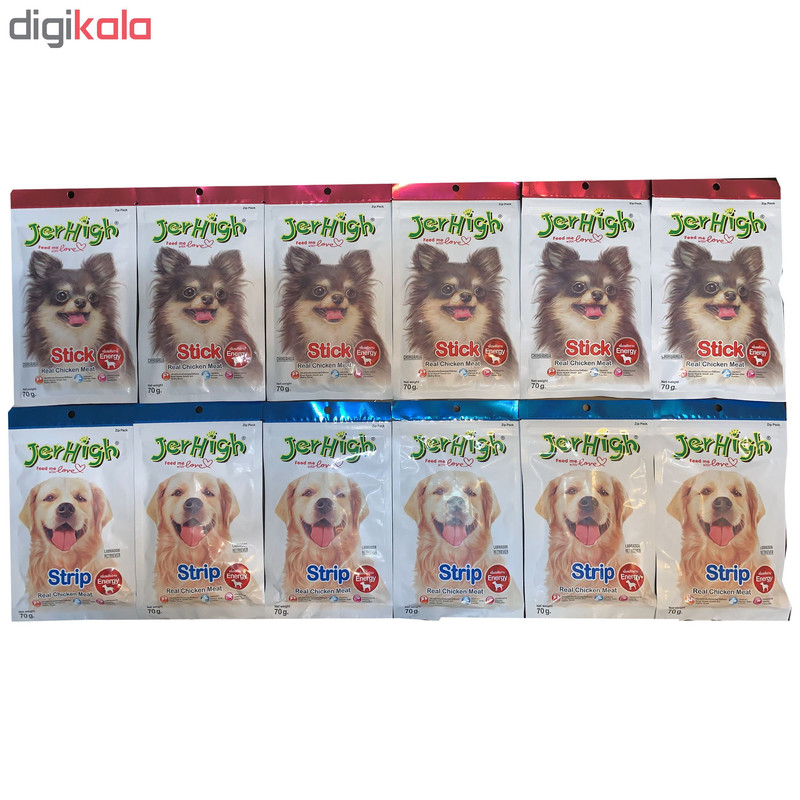 تشویقی سگ جرهای مدل جور بسته 12 عددی وزن 70 گرم