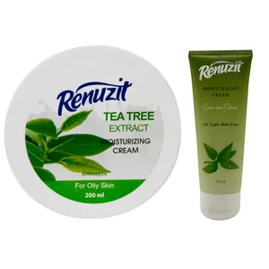 کرم مرطوب کننده رینو زیت مدل TEA TREE حجم 200 میلی لیتر به همراه کرم مرطوب کننده حجم 75 میلی لیتر