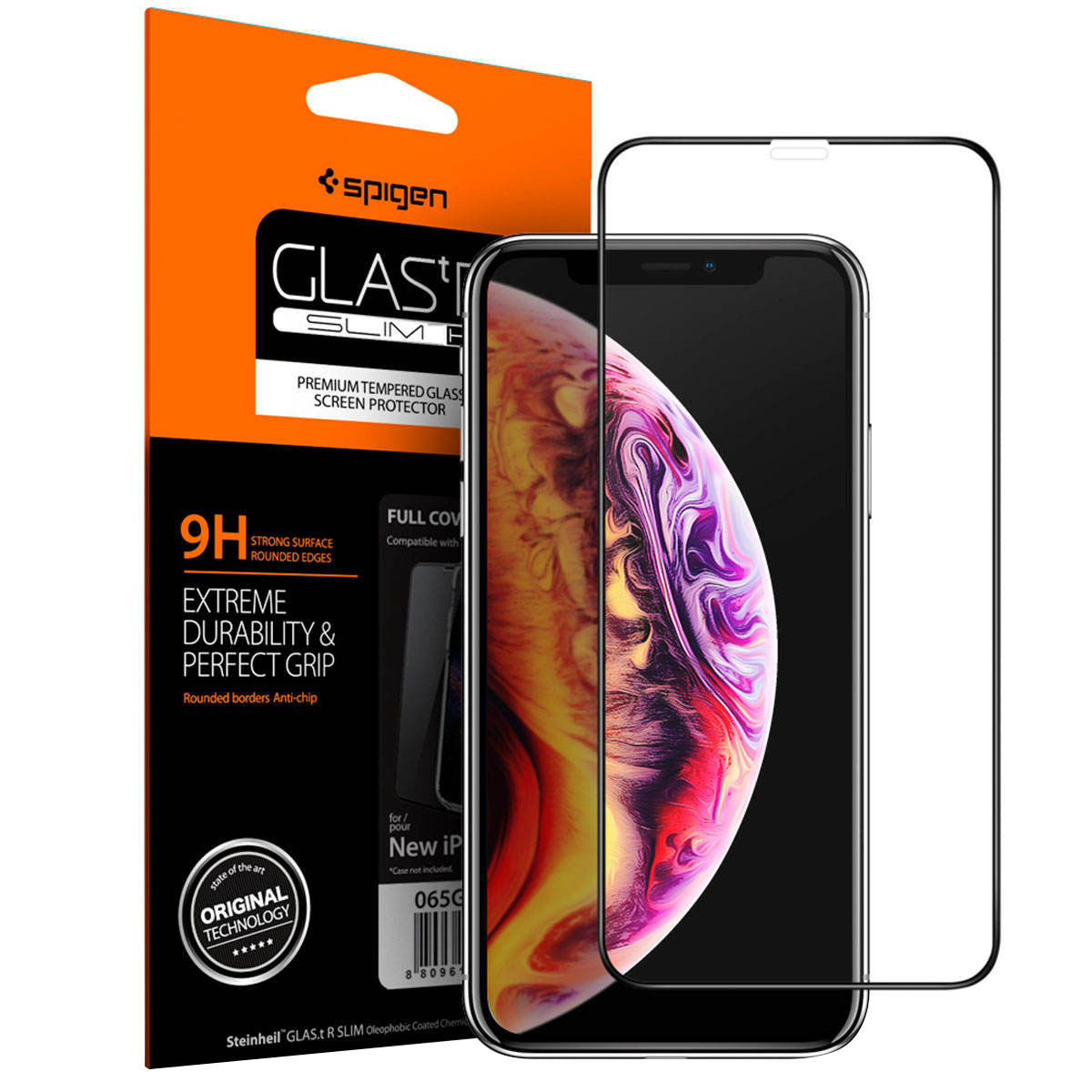 محافظ صفحه نمایش اسپیگن مدل Glasstr مناسب برای گوشی موبایل اپل Iphone XS Max / 11 Pro Max