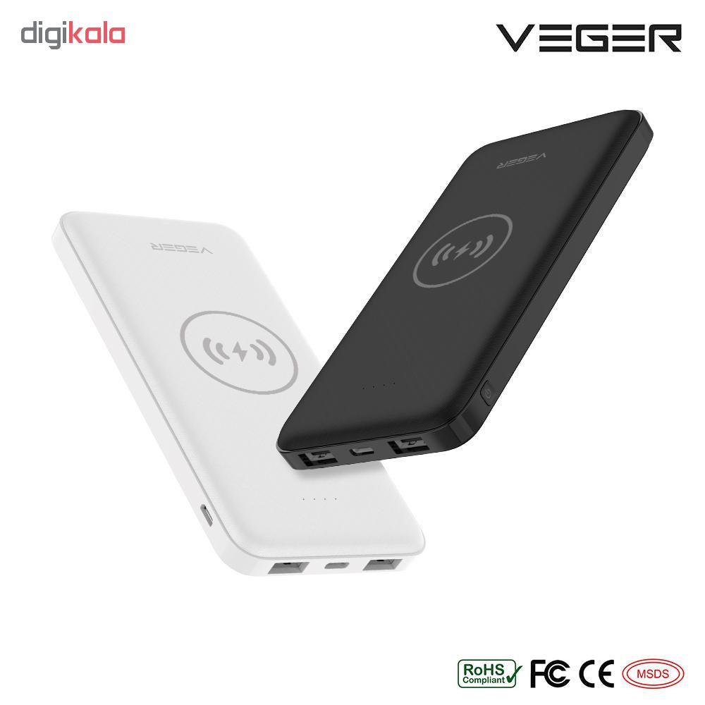 شارژر همراه بی سیم وگر مدل VP-1027W ظرفیت 20000 میلی آمپر ساعت