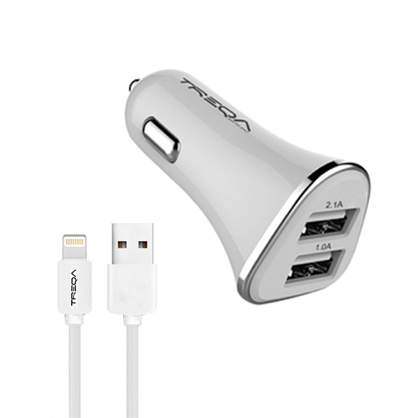 شارژر فندکی ترکا مدل CS-201 به همراه کابل تبدیل لایتنینگ