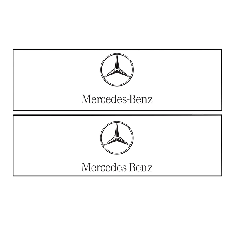 برچسب پا رکابی خودرو طرح BENZ مدل TIG042 بسته ۲ عددی
