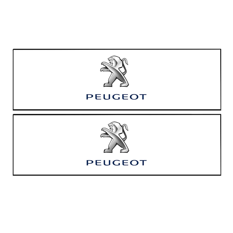 برچسب پا رکابی خودرو طرح PEUGEOT مدل TIG060 بسته ۲ عددی