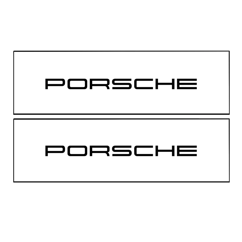 برچسب پا رکابی خودرو طرح PORSCHE مدل TIG062 بسته ۲ عددی