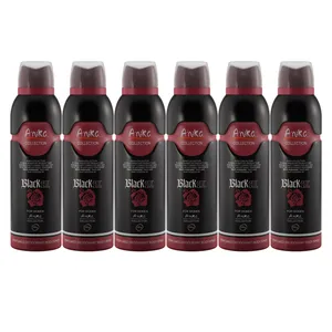 اسپری خوشبو کننده بدن زنانه آنیکا مدل Black sx حجم 200 میلی لیتر مجموعه 6 عددی