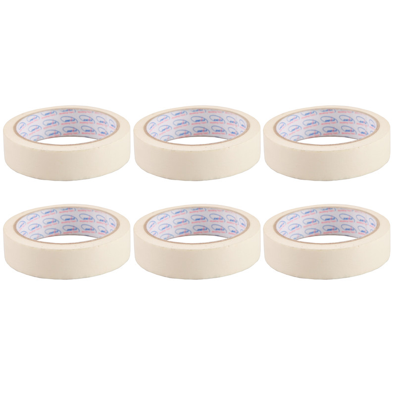 چسب کاغذی اندیکا کد 616003 عرض 2.5 سانتی‌متر بسته 6 عددی