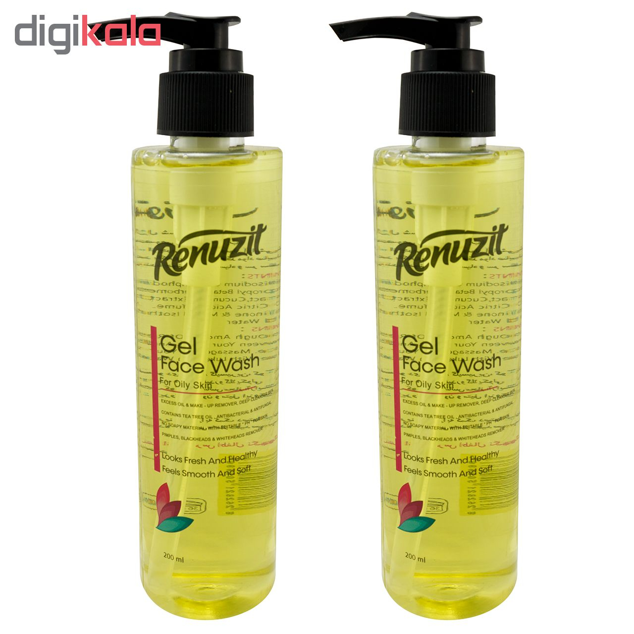 ژل شستشو صورت رینوزیت مدل Z101  حجم 200 میلی لیتر مجموعه 2 عددی