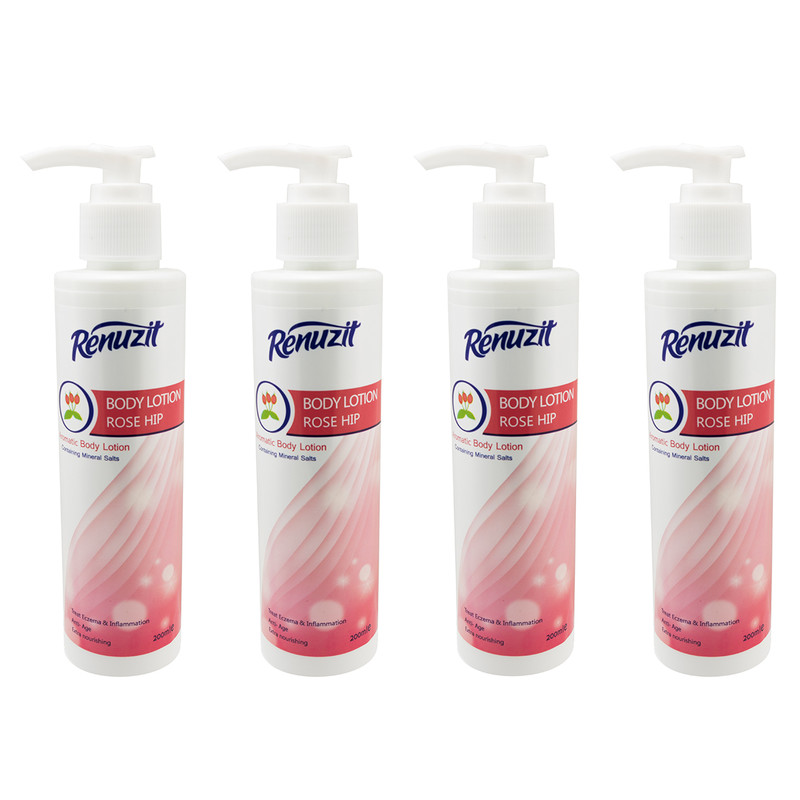لوسیون بدن رینو زیت مدل ROSE HIP حجم 200 میلی لیتر مجموعه 4 عددی لوسیون بدن رینو زیت مدل ROSE HIP حجم 200 میلی لیتر مجموعه 4 عددی