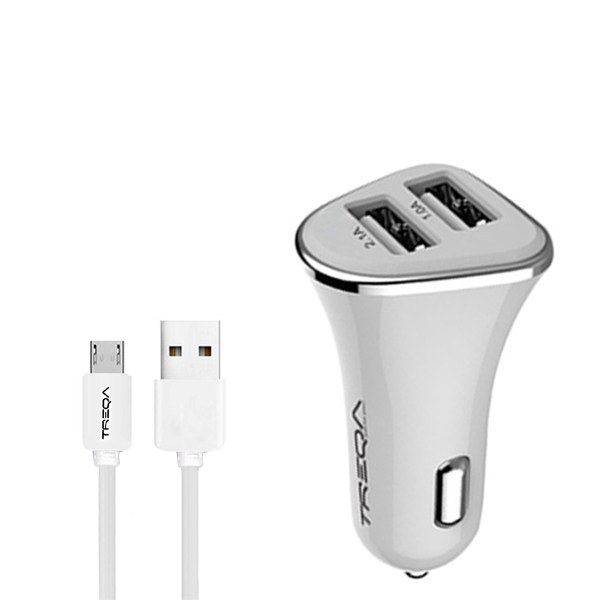 شارژر فندکی ترکا مدل CS-201 به همراه کابل تبدیل microUSB