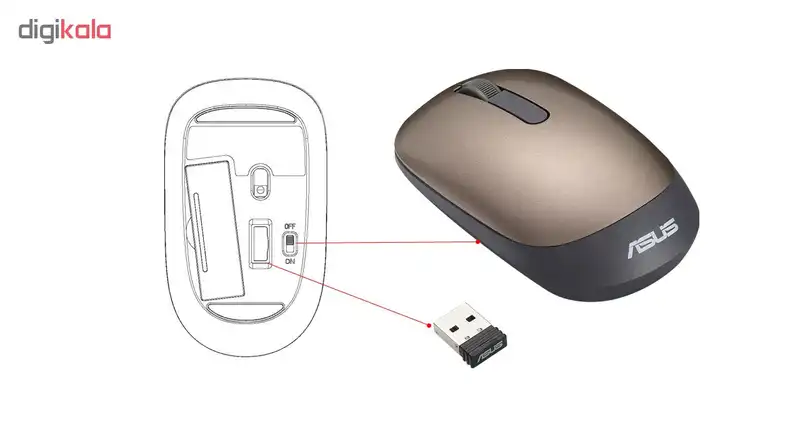 ماوس بی سیم ایسوس مدل WT205