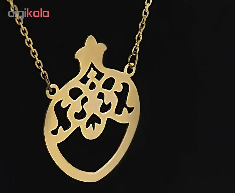 گردنبند طلا 18 عیار زنانه طرح انار کد UN0011
