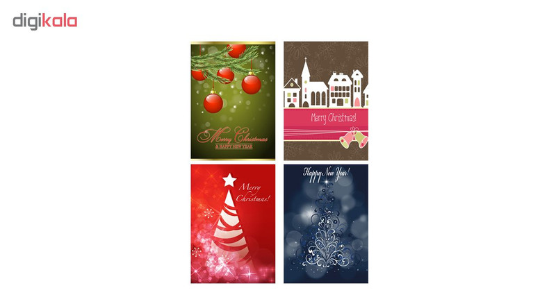کارت پستال طرح کریسمس کد 4big مجموعه 4 عددی