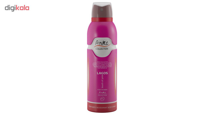 اسپری خوشبو کننده بدن زنانه آنیکا مدل Lagos touch of pink حجم 200 میلی لیتر