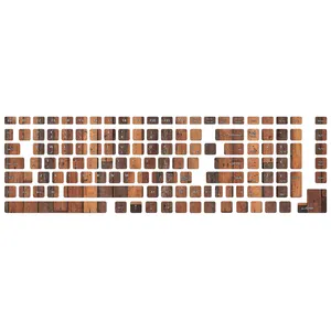 برچسب حروف فارسی کیبورد سیب طرح Wood کد 666