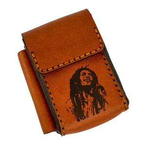 کیف سیگار چرم بلوط طرح باب مارلی