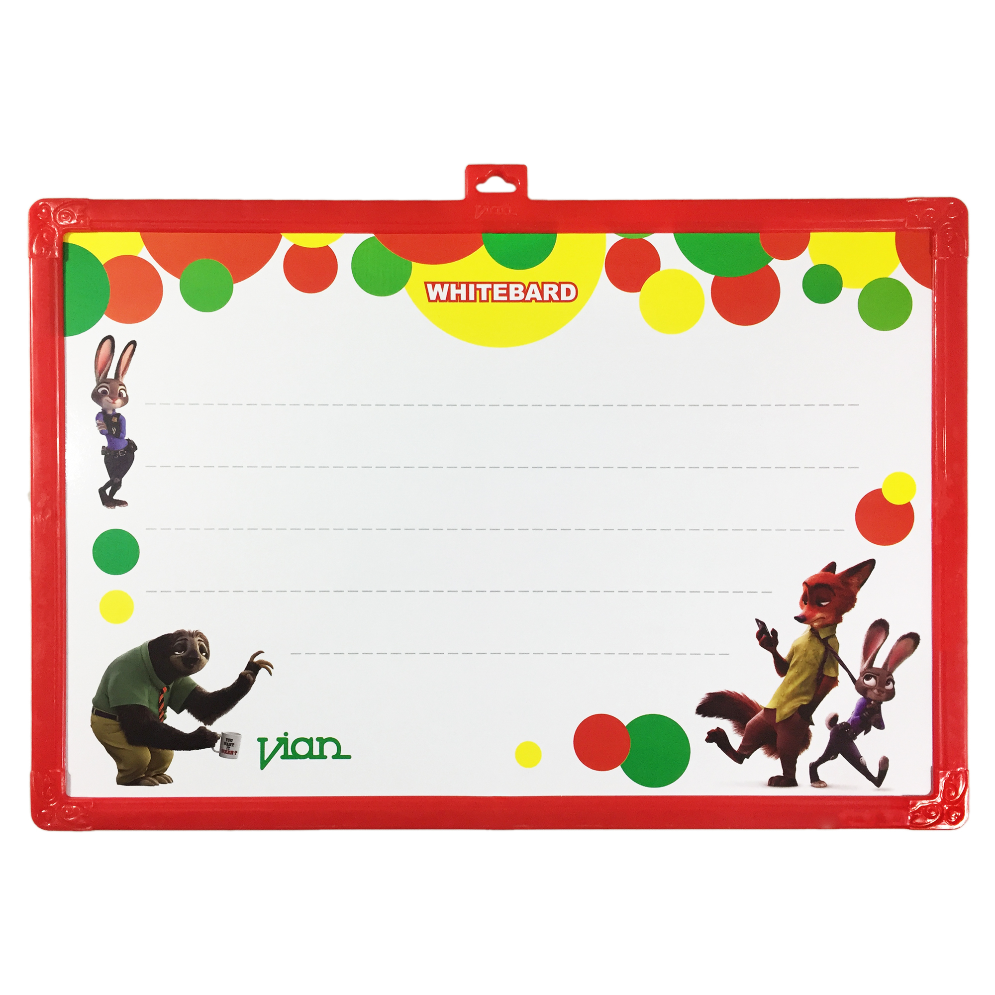 تخته وایت بورد ویان مدل EB75-zootopia سایز 45 × 30 سانتی‌متر